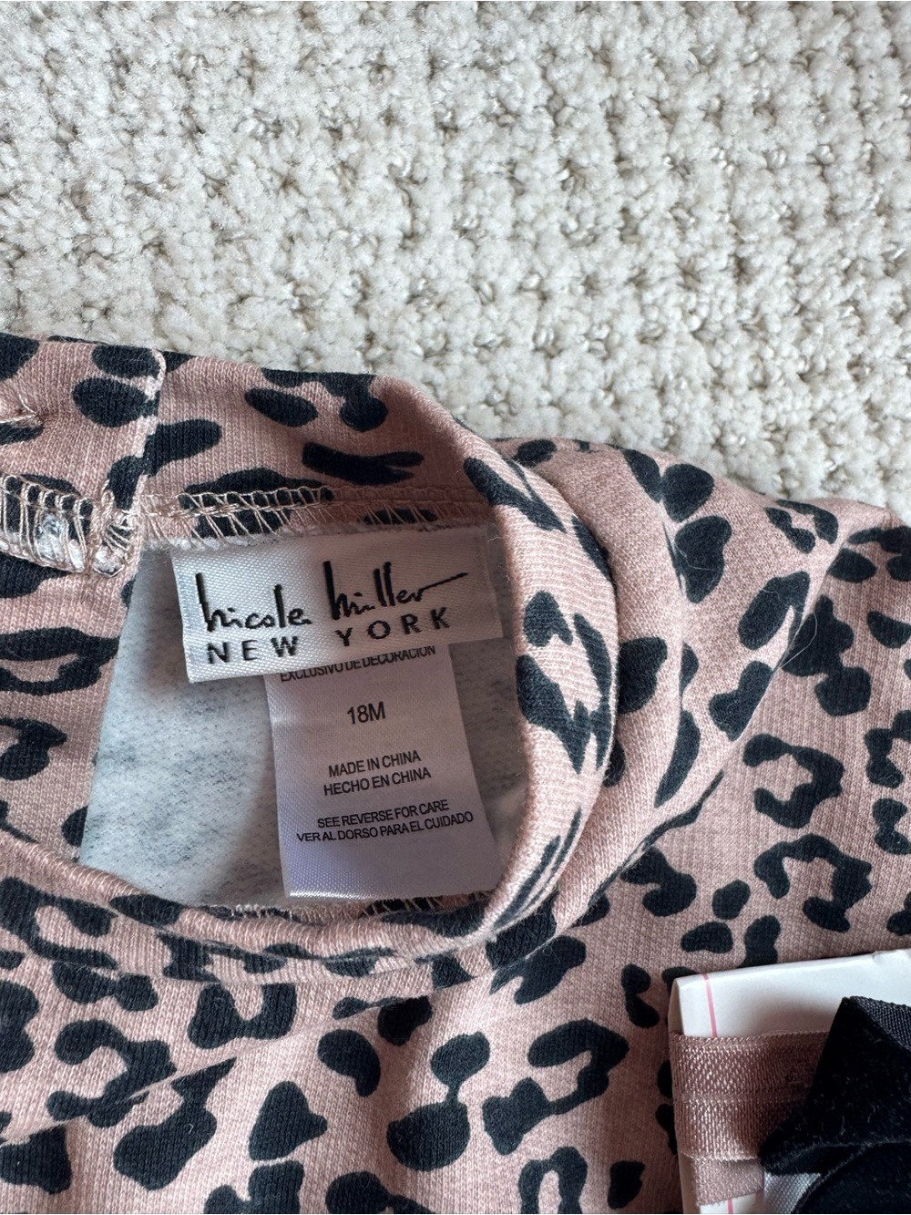 Nicole Miller New York Leopard Bow Two-Piece Set with Headband (Size 18 M) NWT - Picture 2 of 3